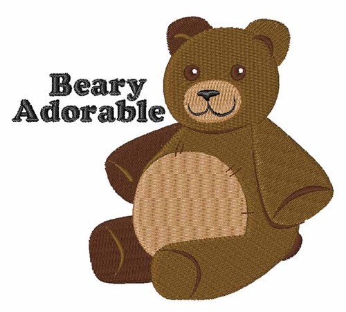 Beary Adorable Machine Embroidery Design