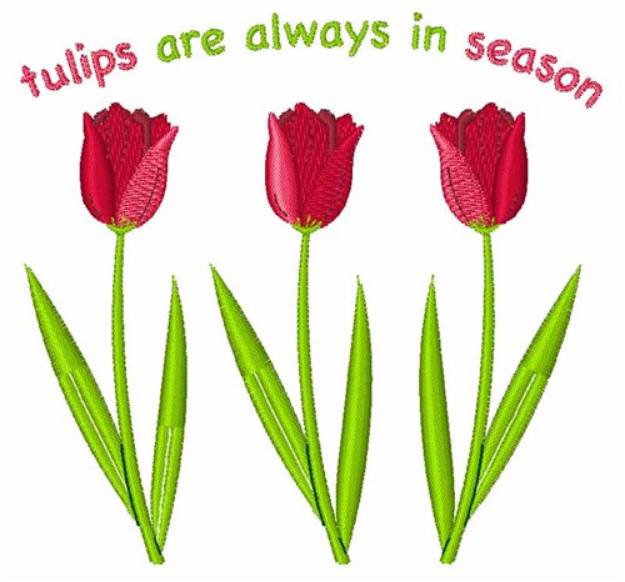 Picture of Tulips In Season Machine Embroidery Design