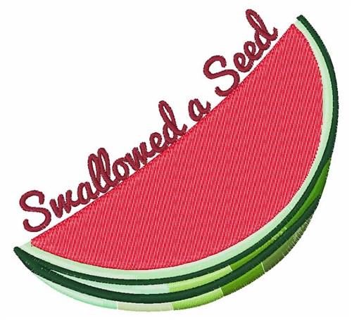 Swallowed Seed Machine Embroidery Design