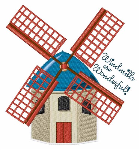 Wonderful Windmills Machine Embroidery Design