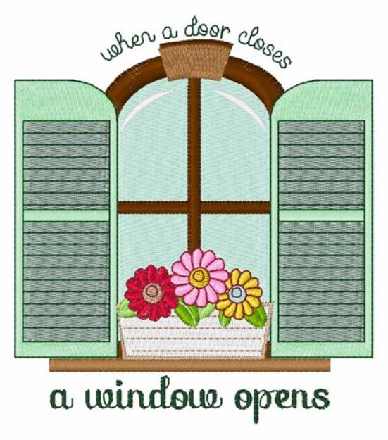 Picture of A Window Opens Machine Embroidery Design