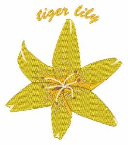 Picture of Tiger Lily Machine Embroidery Design