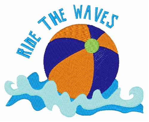 Ride The Waves Machine Embroidery Design