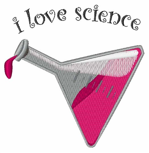 I Love Science Machine Embroidery Design