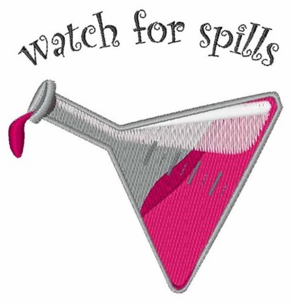 Picture of Watch For Spills Machine Embroidery Design