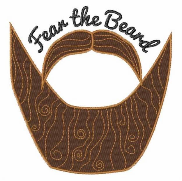 Picture of Fear The Beard Machine Embroidery Design
