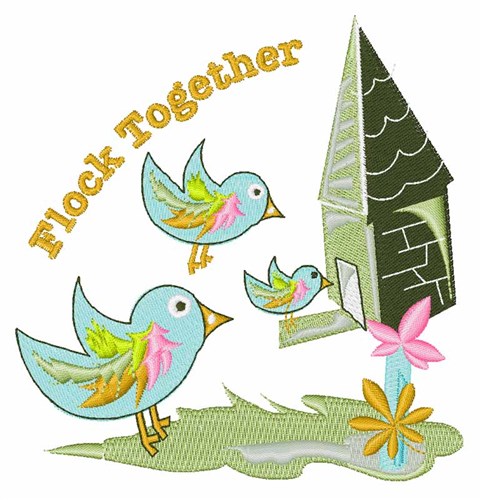 Flock Together Machine Embroidery Design