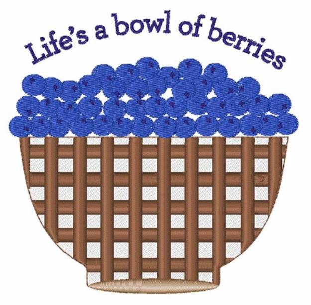 Picture of Bowl Of Berries Machine Embroidery Design