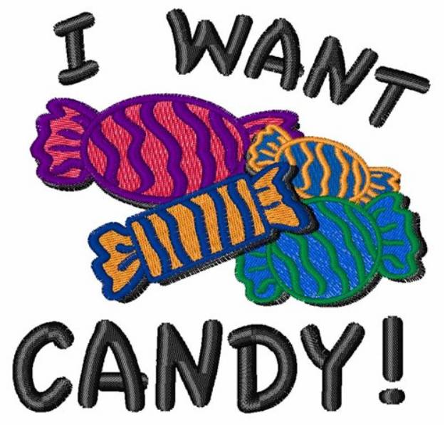 Picture of Want Candy Machine Embroidery Design