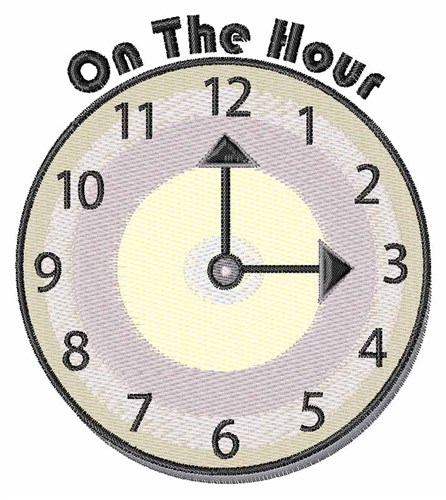On The Hour Machine Embroidery Design