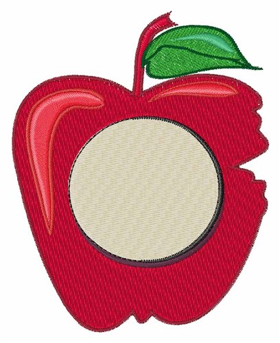 Red Apple Machine Embroidery Design