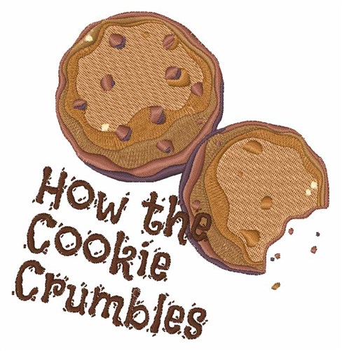 Cookies Crumbles Machine Embroidery Design