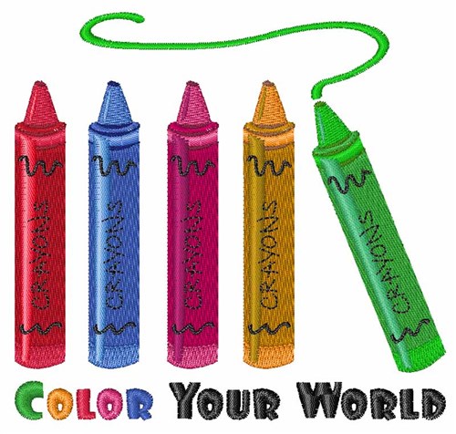 Color Your World Machine Embroidery Design