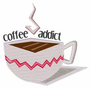 Picture of Coffee Addict Machine Embroidery Design