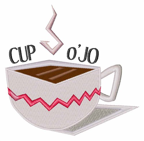 Cup O Jo Machine Embroidery Design