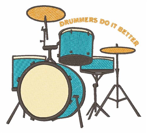 Drummers Better Machine Embroidery Design