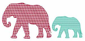 Picture of Elephants Machine Embroidery Design