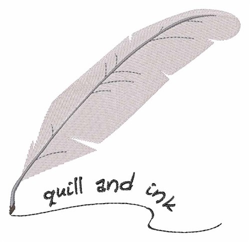 Quill And Ink Machine Embroidery Design