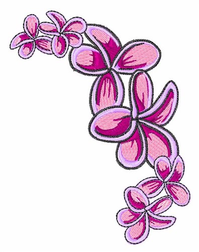 Tropical Flowers Machine Embroidery Design