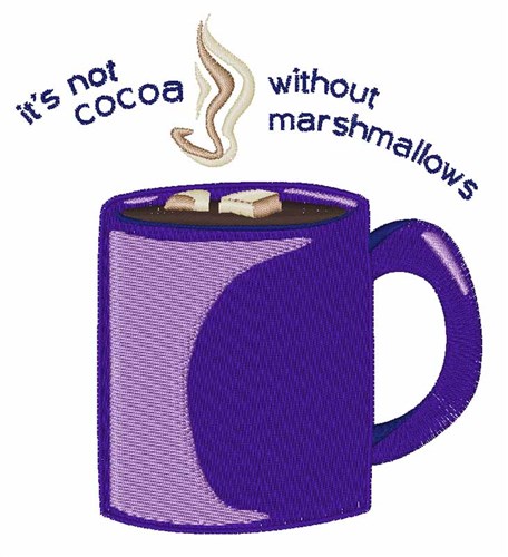 Cocoa Marshmallows Machine Embroidery Design