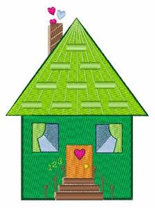Picture of Green House Machine Embroidery Design