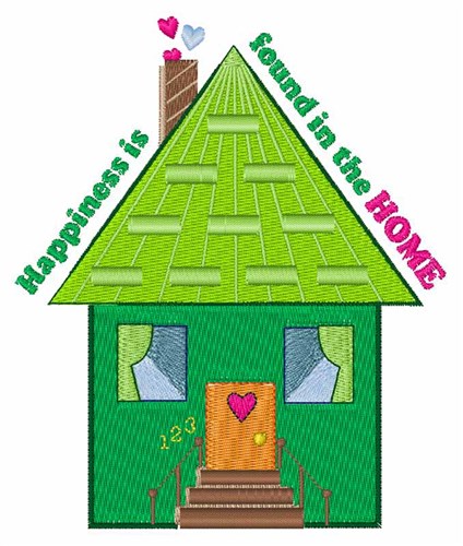 Happiness In Home Machine Embroidery Design