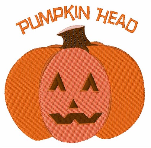 Pumpkin Head Machine Embroidery Design