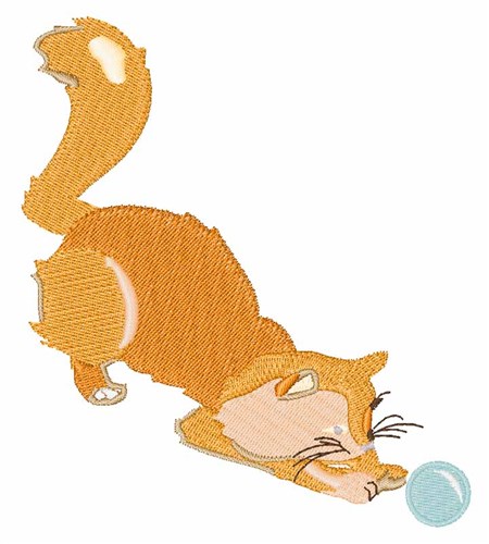 Cat & Ball Machine Embroidery Design