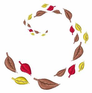 Picture of Swirl Leaves Machine Embroidery Design
