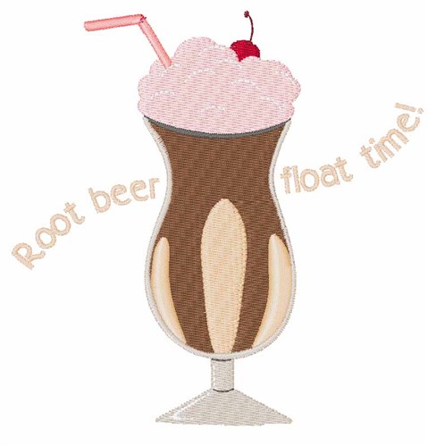 Root Beer Float Machine Embroidery Design
