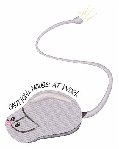 Mouse At Work Machine Embroidery Design