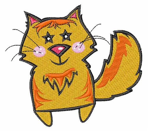 Cute Cat Machine Embroidery Design