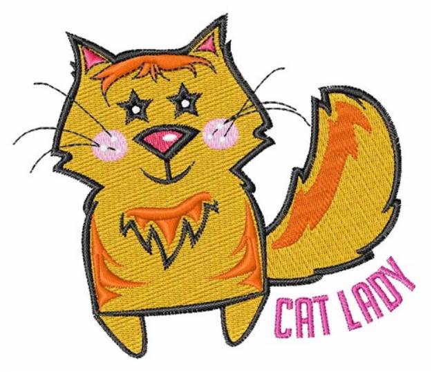 Picture of Cat Lady Machine Embroidery Design