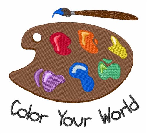 Color your World Machine Embroidery Design