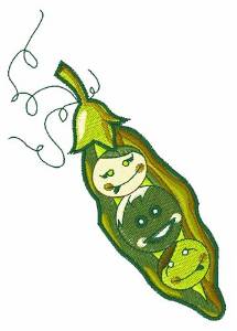 Picture of Peas In Pod Machine Embroidery Design