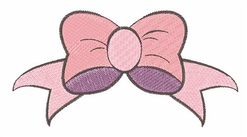 Pink Bow Machine Embroidery Design