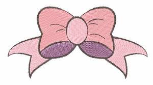Picture of Pink Bow Machine Embroidery Design