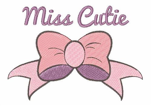 Miss Cutie Machine Embroidery Design