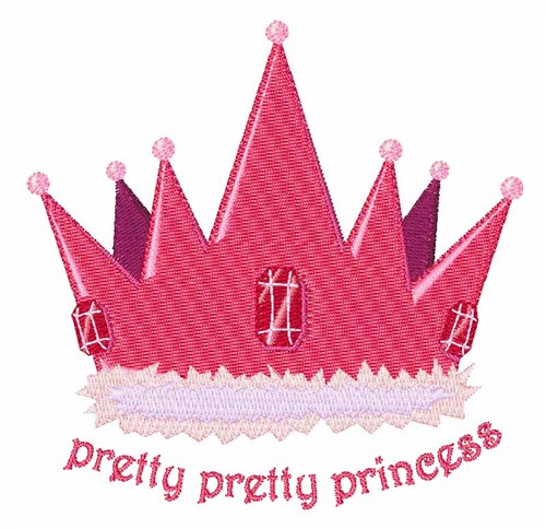 Pretty Princess Machine Embroidery Design