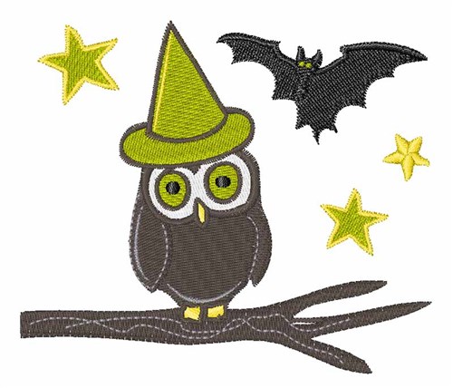 Owl & Bat Machine Embroidery Design