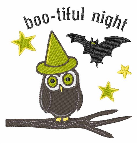 Boo-tiful Night Machine Embroidery Design