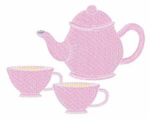 Picture of Tea Set Machine Embroidery Design