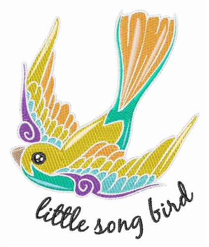 Song Bird Machine Embroidery Design
