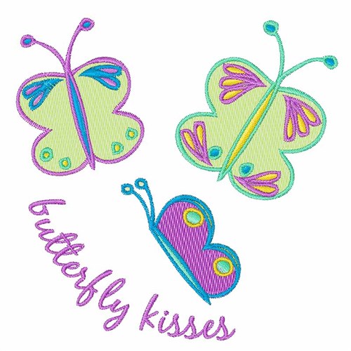 Buterfly Kisses Machine Embroidery Design