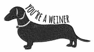 Picture of Youre A Weiner Machine Embroidery Design