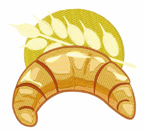 Croissant Roll Machine Embroidery Design