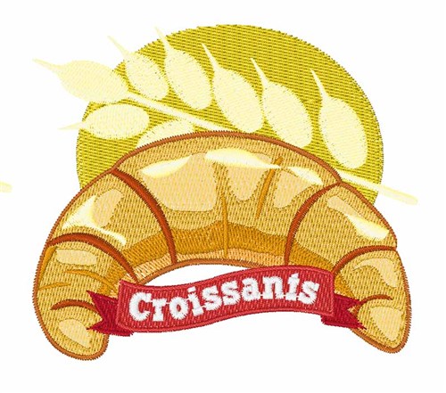 Croissants Machine Embroidery Design