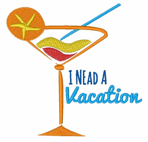 A Vacation Machine Embroidery Design