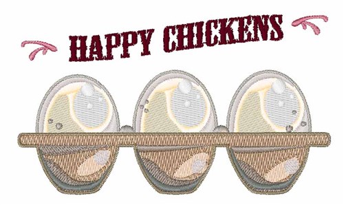 Happy Chickens Machine Embroidery Design