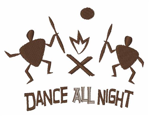 Dance All Night Machine Embroidery Design